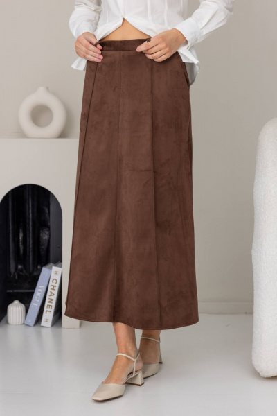 Юбка КАЛИНКА КП-8362-024 коричневый - фото 5