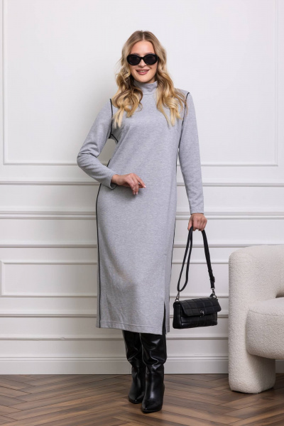 Платье КАЛИНКА ВТ-4488-024 серый - фото 3