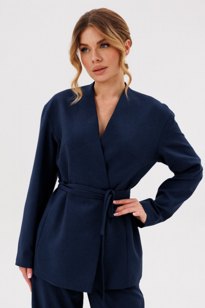 Брюки, жакет, пояс Ambera Style 2132 синий - фото 2