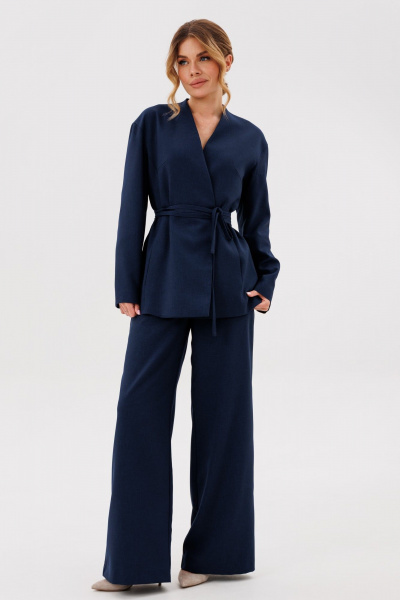 Брюки, жакет, пояс Ambera Style 2132 синий - фото 3