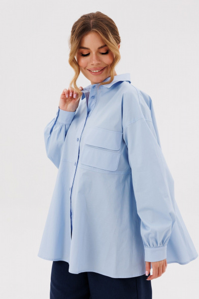 Брюки, рубашка Ambera Style 2133 голубой- синий - фото 5