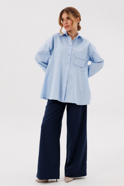 Брюки, рубашка Ambera Style 2133 голубой- синий - фото 1