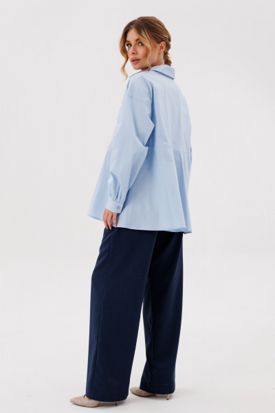 Брюки, рубашка Ambera Style 2133 голубой- синий - фото 6