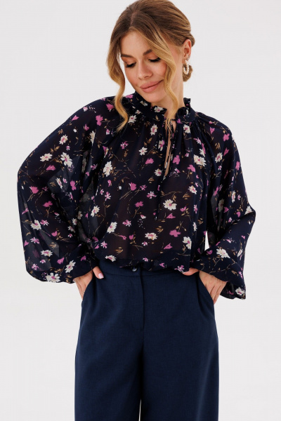 Блуза, брюки Ambera Style 2135-2 синий - фото 6