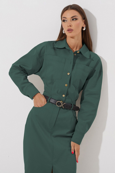 Платье N.O.W. 1483-1 зеленый - фото 6