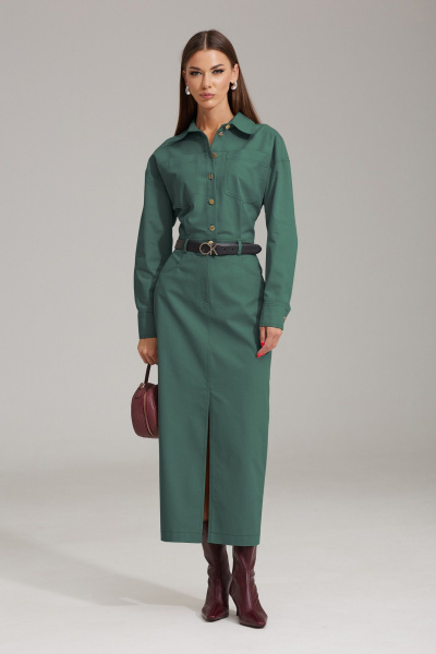 Платье N.O.W. 1483-1 зеленый - фото 5