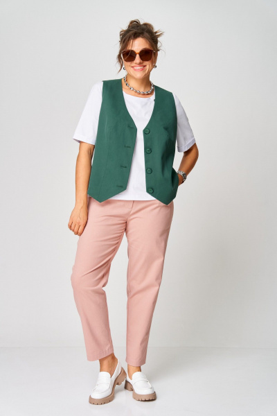 Жилет GRATTO 7442 изумруд - фото 4