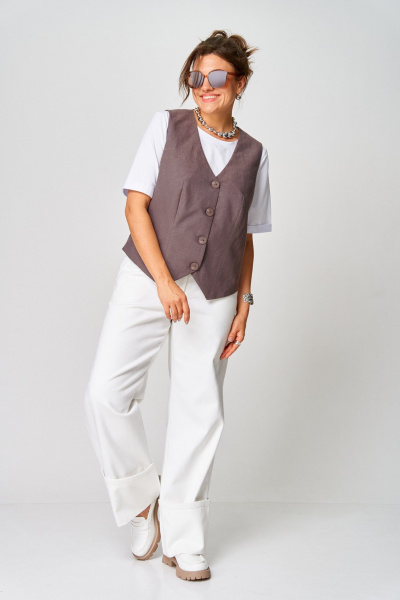 Жилет GRATTO 7442 баклажан E - фото 6