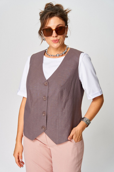 Жилет GRATTO 7442 баклажан E - фото 5