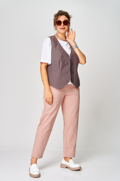 Жилет GRATTO 7442 баклажан E - фото 3