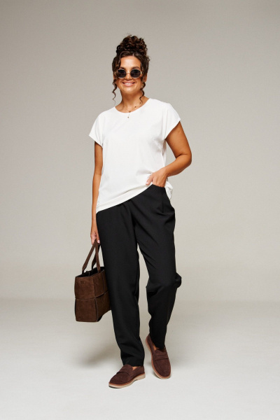 Блуза, брюки, жакет Beautiful&Free 6370 черно-белый - фото 15