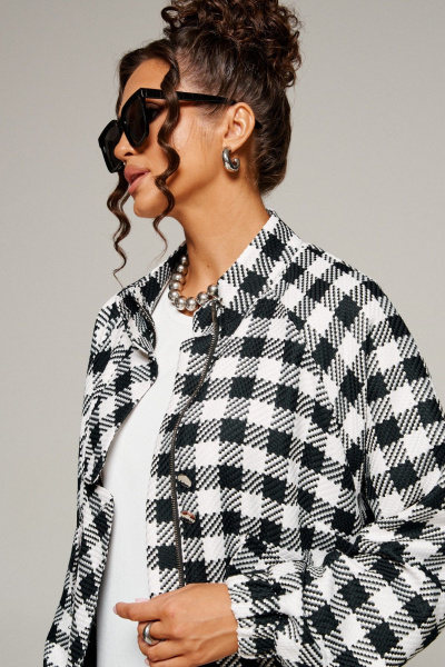 Блуза, брюки, жакет Beautiful&Free 6370 черно-белый - фото 14