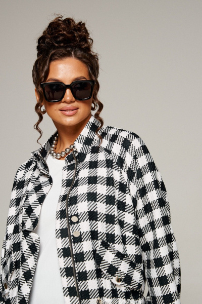 Блуза, брюки, жакет Beautiful&Free 6370 черно-белый - фото 13