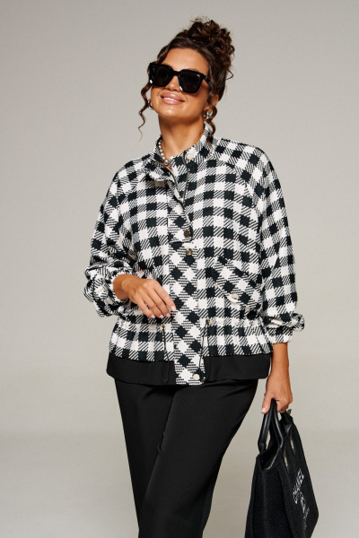 Блуза, брюки, жакет Beautiful&Free 6370 черно-белый - фото 3