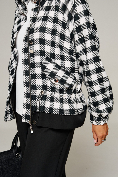 Блуза, брюки, жакет Beautiful&Free 6370 черно-белый - фото 7