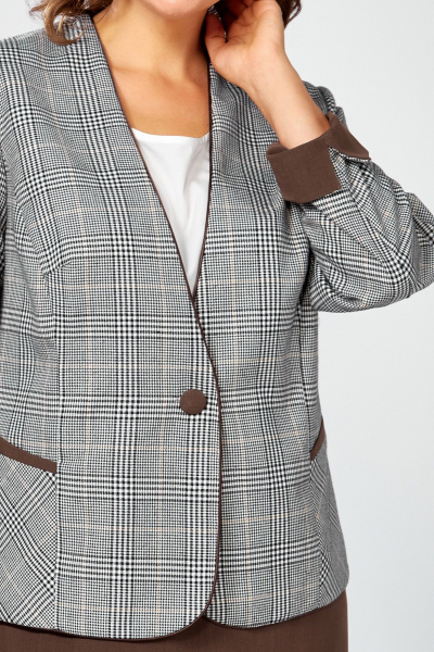 Жакет, топ, юбка Lady Secret 1627/1 клетка+шоколад - фото 5