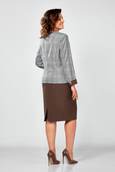 Жакет, топ, юбка Lady Secret 1627/1 клетка+шоколад - фото 6