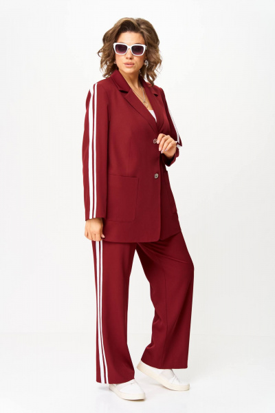 Брюки, жакет Karina deLux M-1336 бордо - фото 7