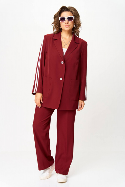 Брюки, жакет Karina deLux M-1336 бордо - фото 6