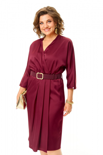 Платье Karina deLux M-1292 бордо - фото 5