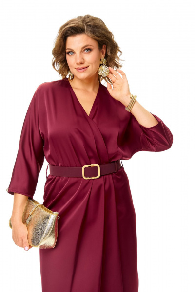 Платье Karina deLux M-1292 бордо - фото 4