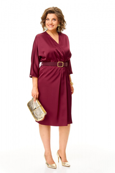 Платье Karina deLux M-1292 бордо - фото 3