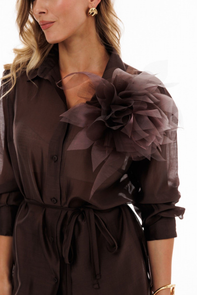 Брошь EOLA 0047 коричневый - фото 1