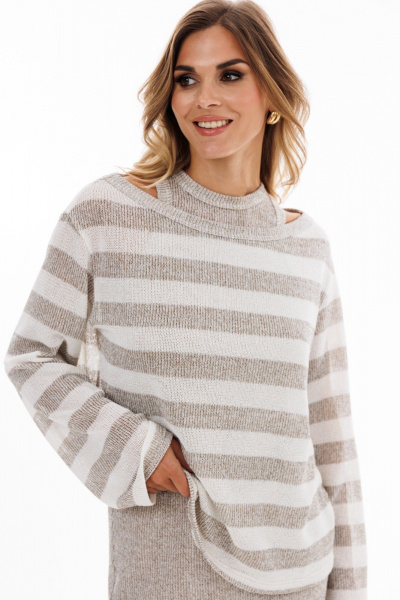 Джемпер EOLA 2889 молочно-бежевый - фото 7