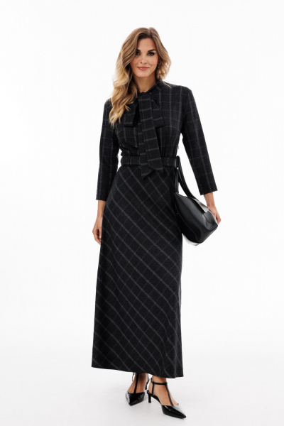 Платье EOLA 2891 черный_клетка - фото 9