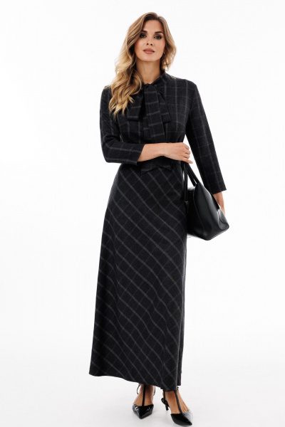 Платье EOLA 2891 черный_клетка - фото 4