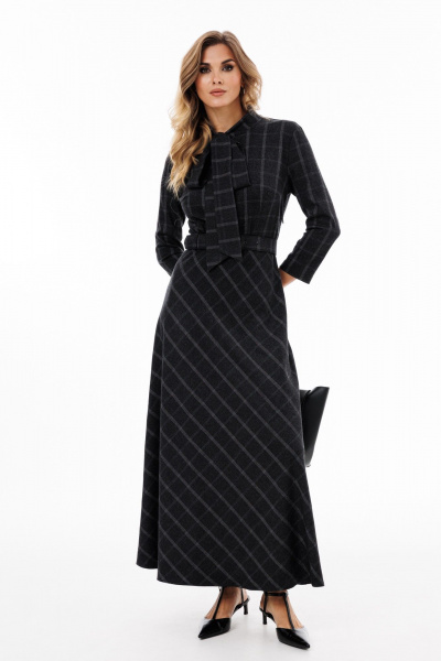 Платье EOLA 2891 черный_клетка - фото 1
