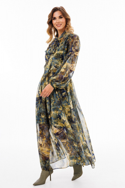 Платье EOLA 2900 хаки/синий - фото 11