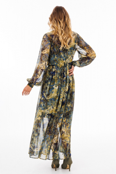 Платье EOLA 2900 хаки/синий - фото 6