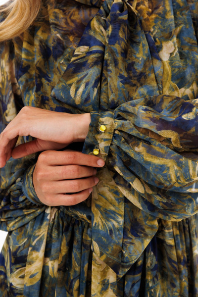 Платье EOLA 2900 хаки/синий - фото 5