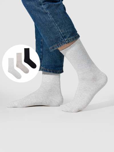 Носки Mark Formelle 107A-1663/223107A-1 св.сер.мел_сер.мел_графитовый_рис.1663 - фото 1