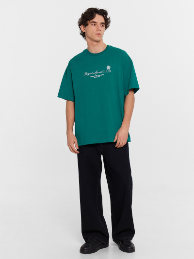 Футболка Mark Formelle 111900/24-3973П-0 зеленый_печать_1_сл_на_пол_1сл_на_спинке - фото 1