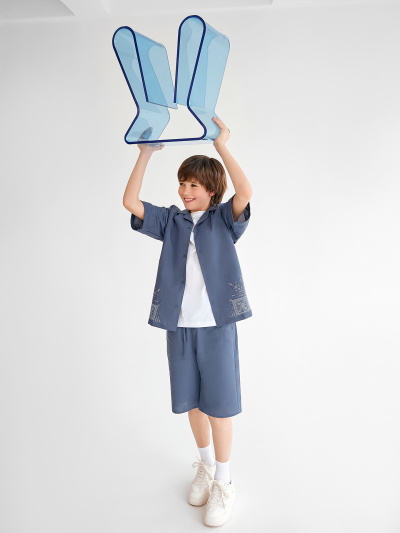 Рубашка Mark Formelle 113454/24-33188П-9 шторм_печать_1_сл_на_ПР_1сл_на_ЛВ_дет_пер - фото 5