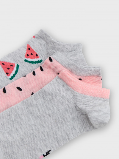 Носки Mark Formelle 406A-2369/B3-233406A-1 св.серый_меланж_розовый_рис.2369 - фото 4