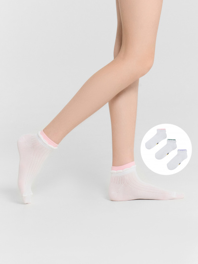 Носки Mark Formelle 406A-3177/B3-253406A белый_розовый_св.эвкалипт_св.лаванда_рис.3177 - фото 2