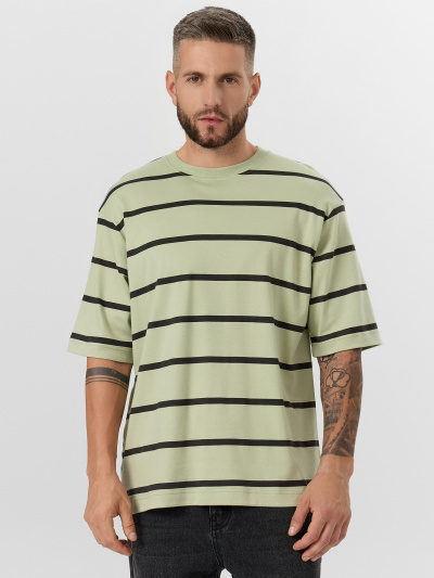Футболка Mark Formelle 111859/25-5368П-2 темная_полоска_на_оливе - фото 1