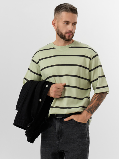 Футболка Mark Formelle 111859/25-5368П-2 темная_полоска_на_оливе - фото 6