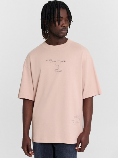 Футболка Mark Formelle 111883/24-4288П-0 бежевая_варка_1_сл_на_пол_1_сл_на_спинке_1сл_на_внут - фото 2