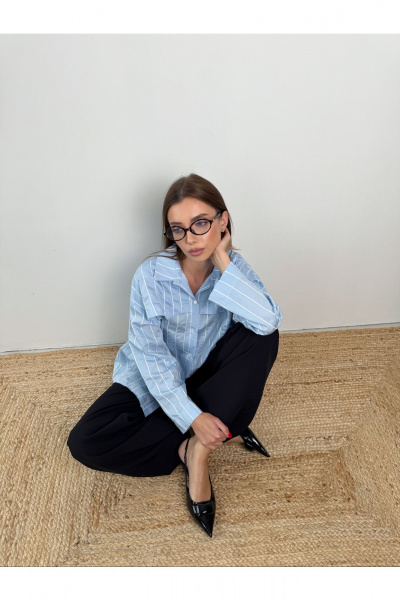 Блуза THE.WOMAN 0335 голубой - фото 2