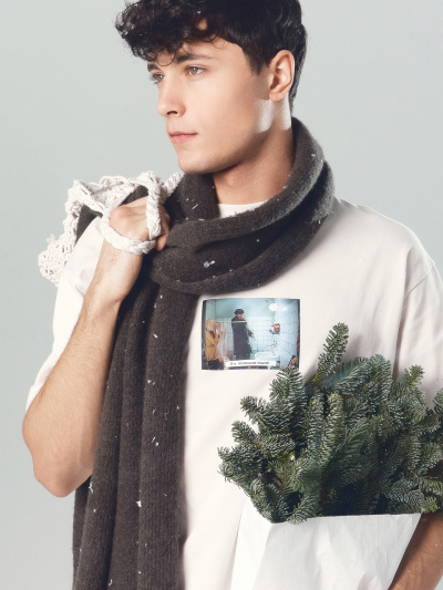 Футболка Mark Formelle 111883/24-4288П-0 белый_песок_печать_1_сл_на_пол - фото 1