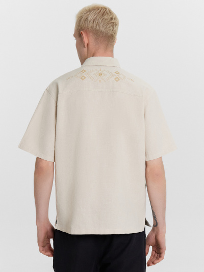 Рубашка Mark Formelle 111887-1/24-4672Ц-9-2 св.молочный_594_D_вышивка - фото 5