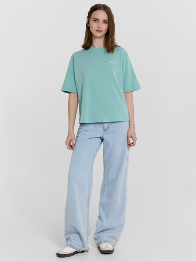 Футболка Mark Formelle 112862/24-26457П-0 пыльная_бирюза_печать_1_сл_на_пол - фото 3