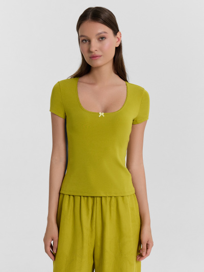 Футболка Mark Formelle 112899/24-33381Ц-1 авокадо - фото 1