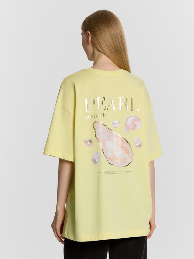 Футболка Mark Formelle 112953/24-26463П-0 лимонный_печать_3_сл_на_пол_3_сл_на_спинке_(фольга) - фото 2