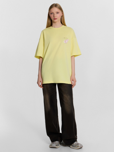 Футболка Mark Formelle 112953/24-26463П-0 лимонный_печать_3_сл_на_пол_3_сл_на_спинке_(фольга) - фото 3