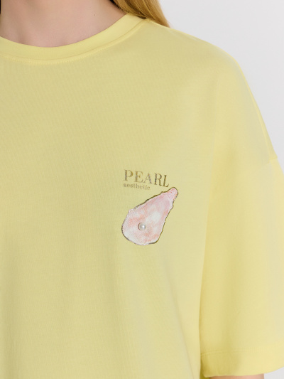 Футболка Mark Formelle 112953/24-26463П-0 лимонный_печать_3_сл_на_пол_3_сл_на_спинке_(фольга) - фото 7